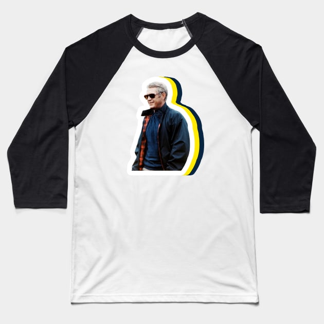 The King of Cool, Steve McQueen, #2 Baseball T-Shirt by Xanaduriffic